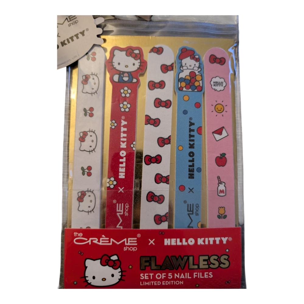 Hello Kitty x The Creme Shop Nail Files Emery Boards Set Of 5 Limited Edition